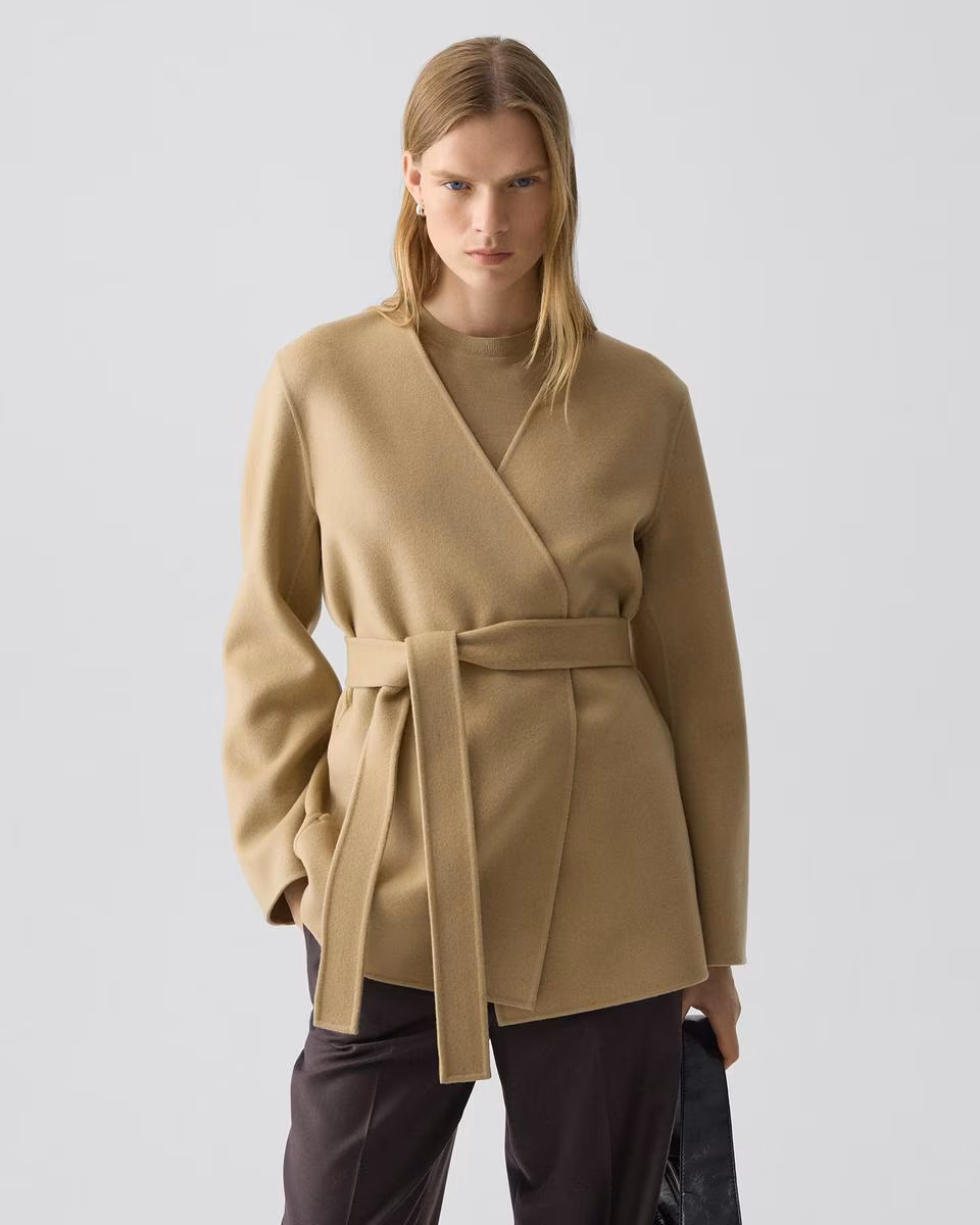 Cardigan Jacket in Double-Face Wool-Cashmere