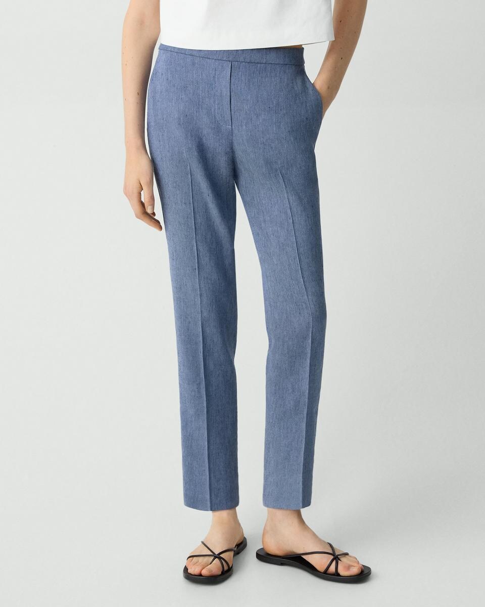Treeca Pull-On Pant in Fluid Linen