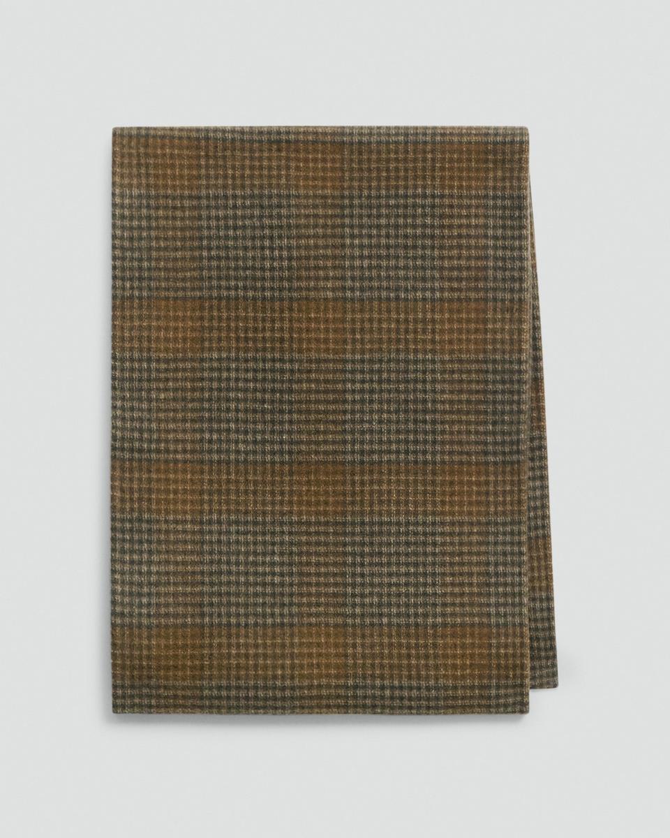 Stole in Plaid Double-Face Wool-Cashmere