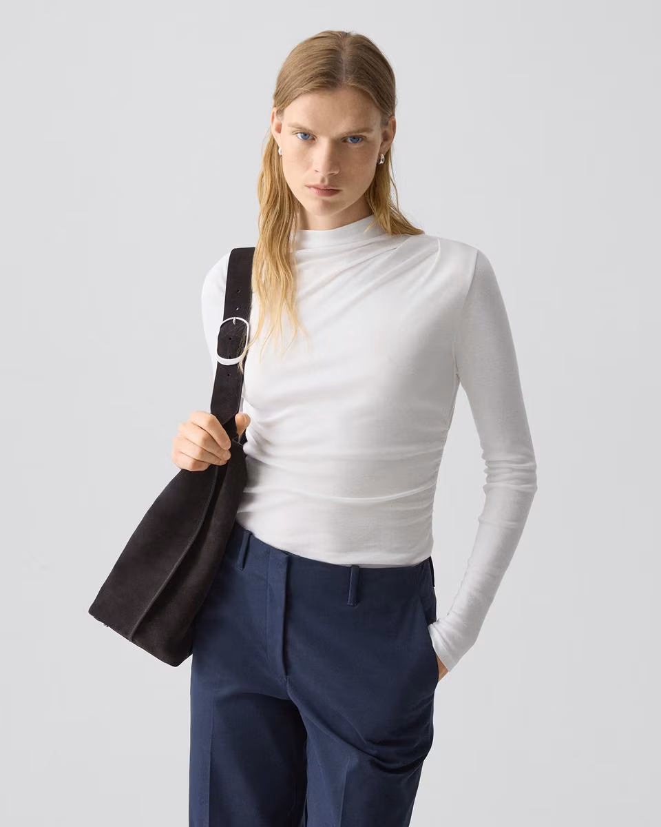 Mock Neck Top in Soft Rib