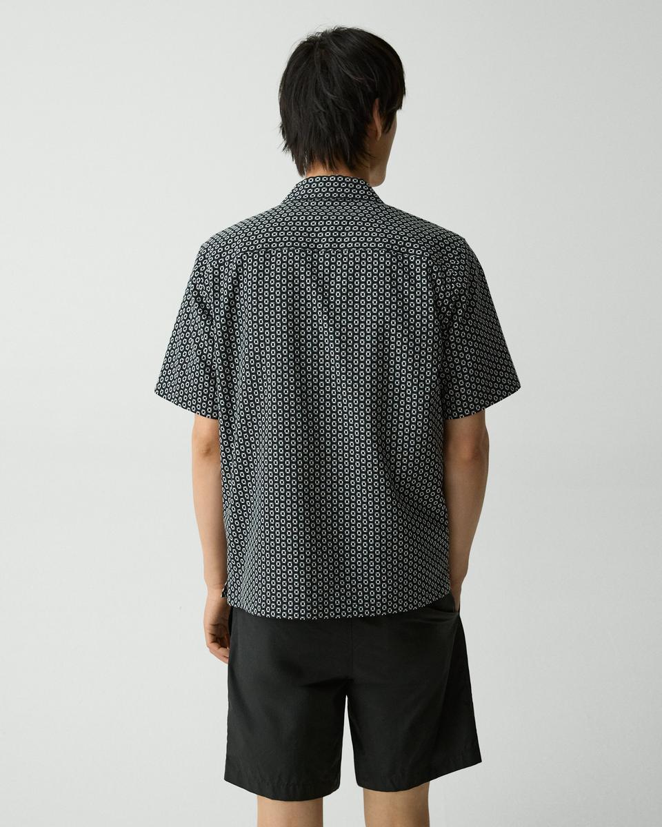 Noll Camp Shirt in Geometric Cotton
