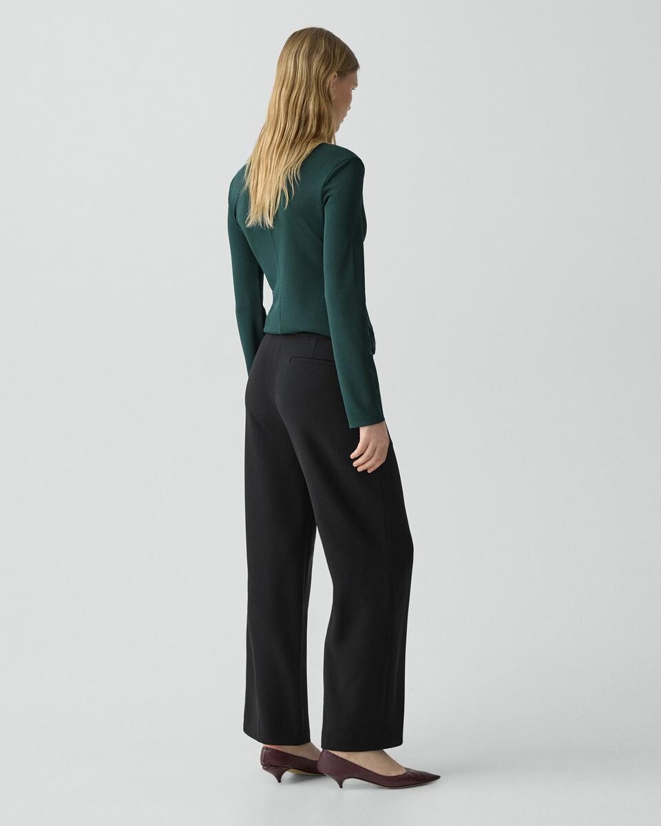 Wide-Leg Pull-On Pant in Admiral Crepe