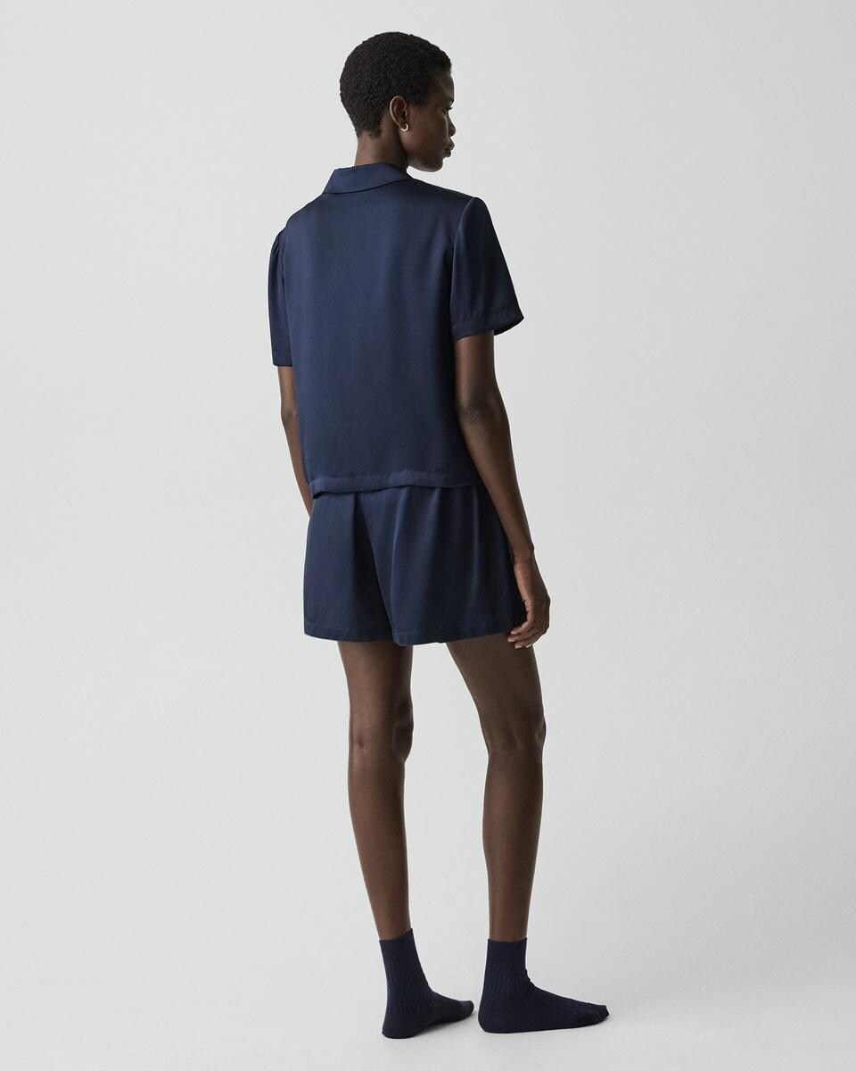 Short Pajama Set in Lounge Silk