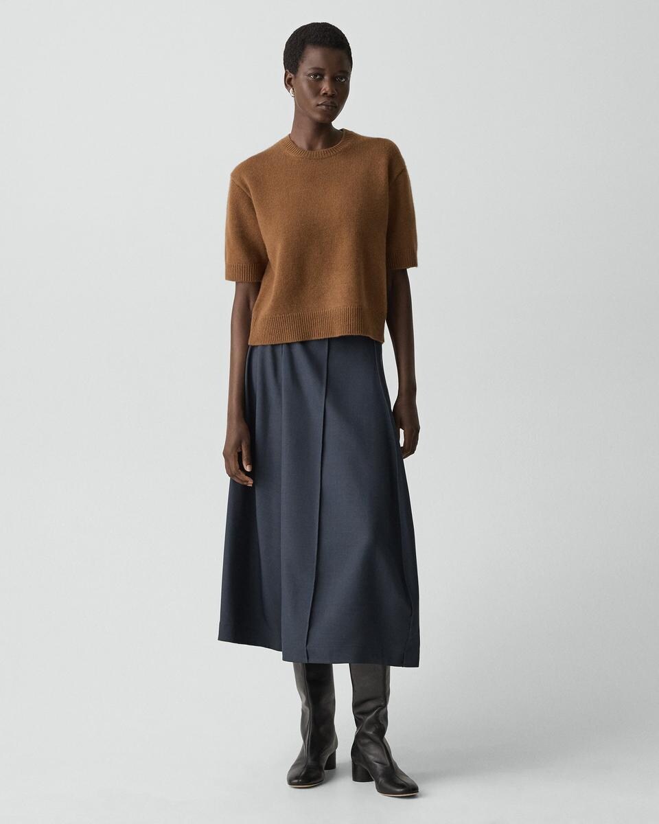 Cropped Tee in Cashmere