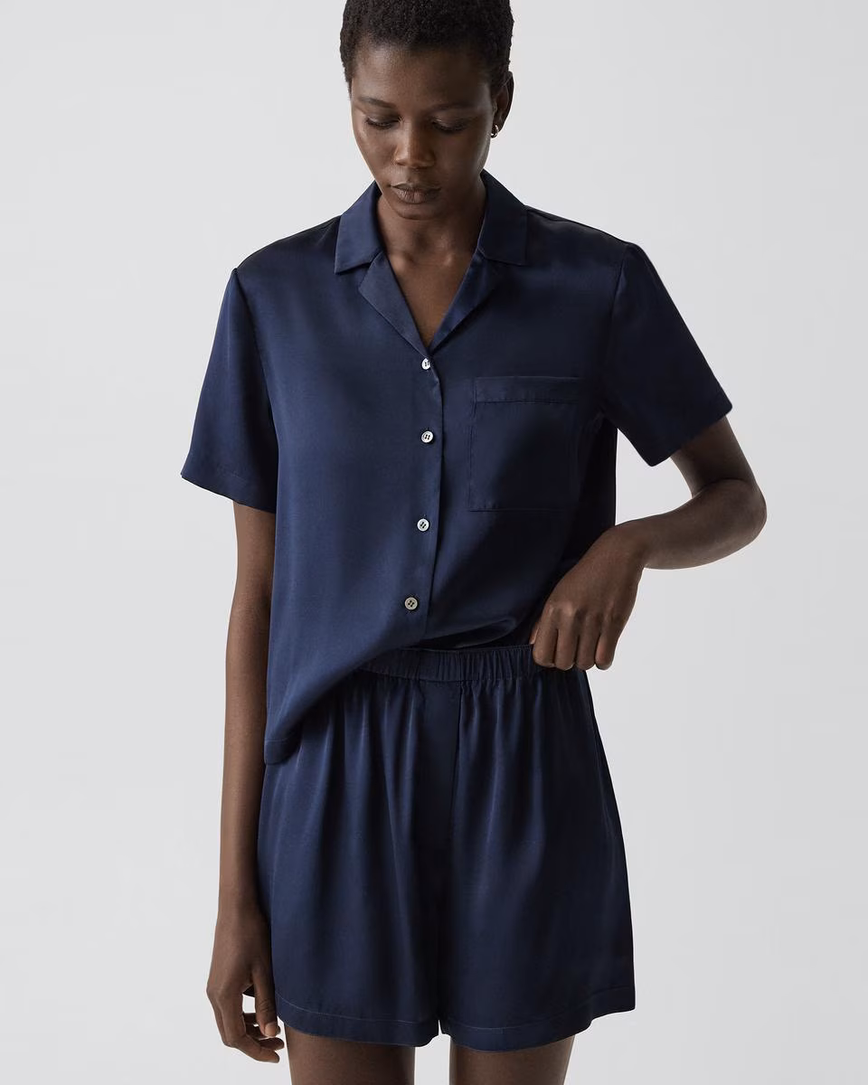 Short Pajama Set in Lounge Silk