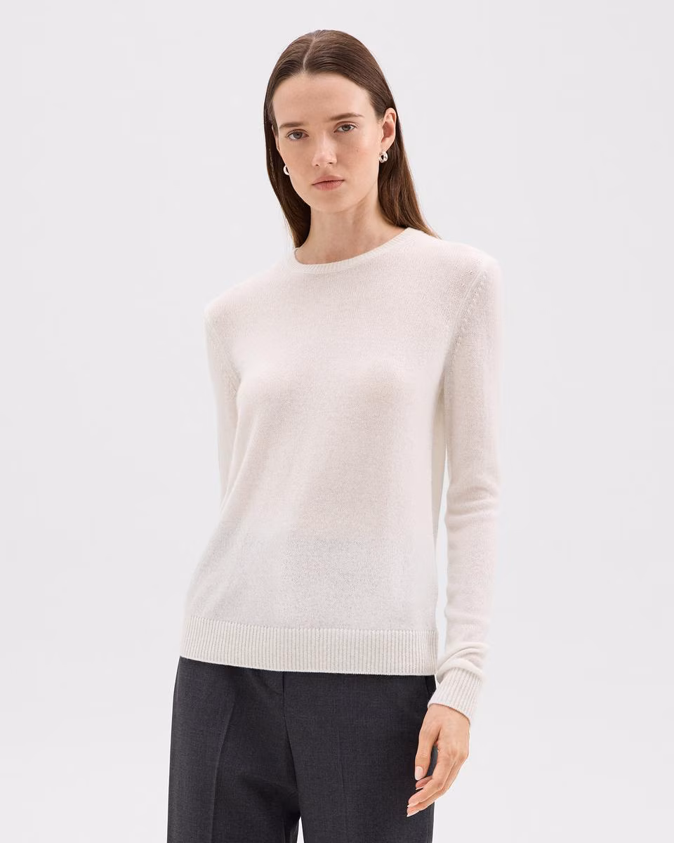Crewneck Sweater in Feather Cashmere