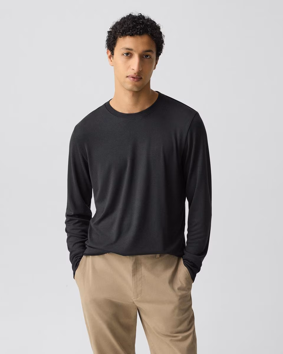 Essential Long-Sleeve Tee in Anemone Modal Jersey