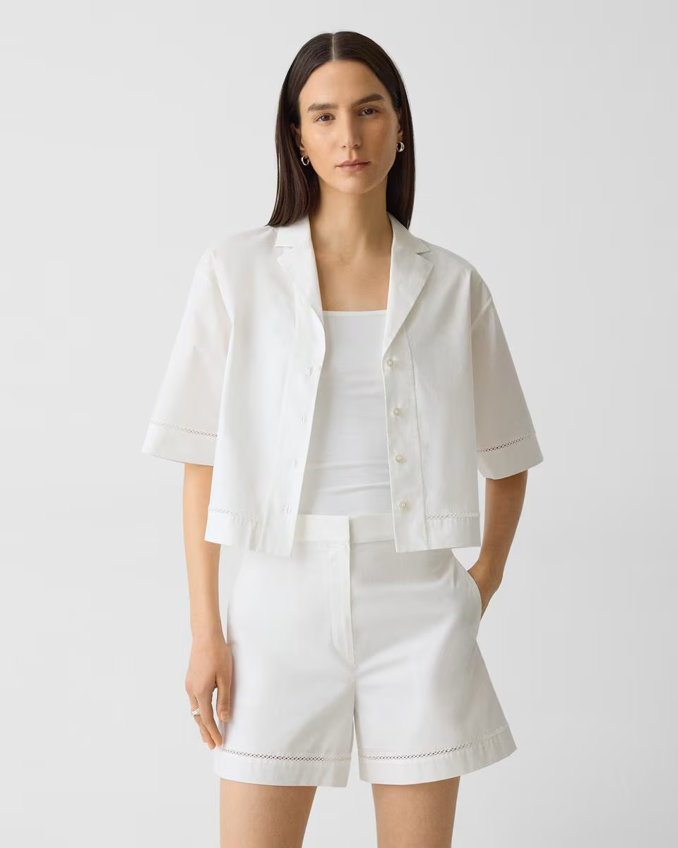 Boxy Camp Shirt in City Poplin