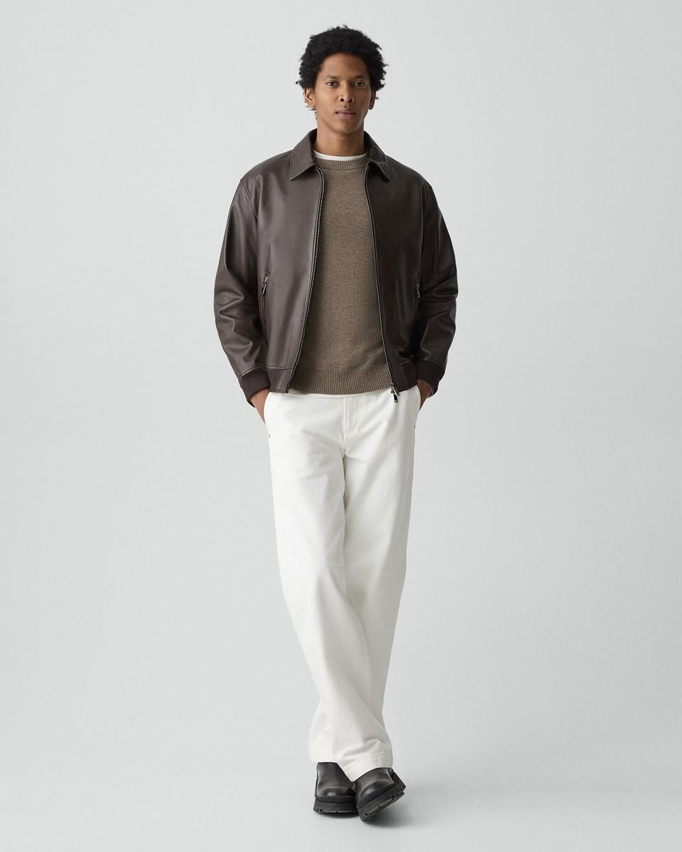 Wyatt Zip Jacket in Leather