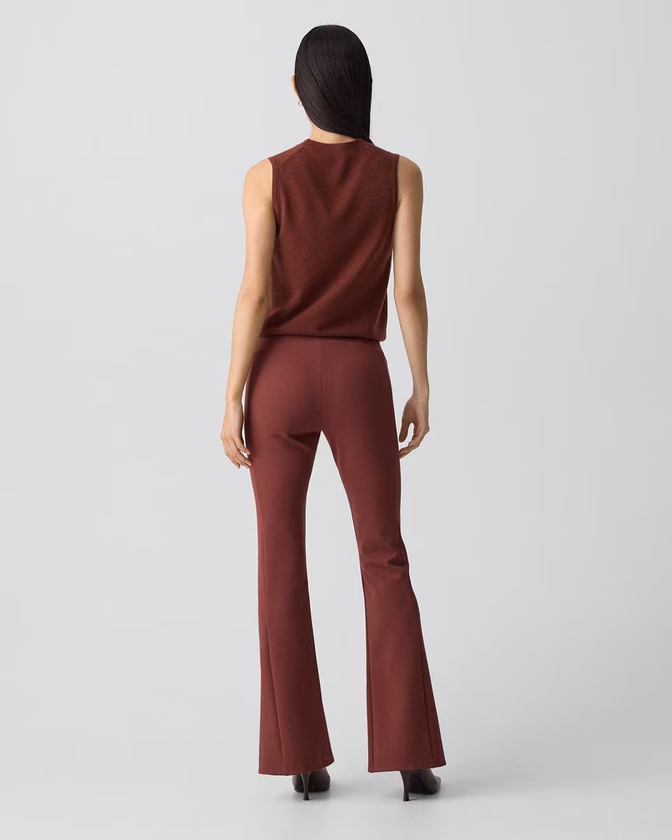 Flared Slit Legging in Motion Ponte