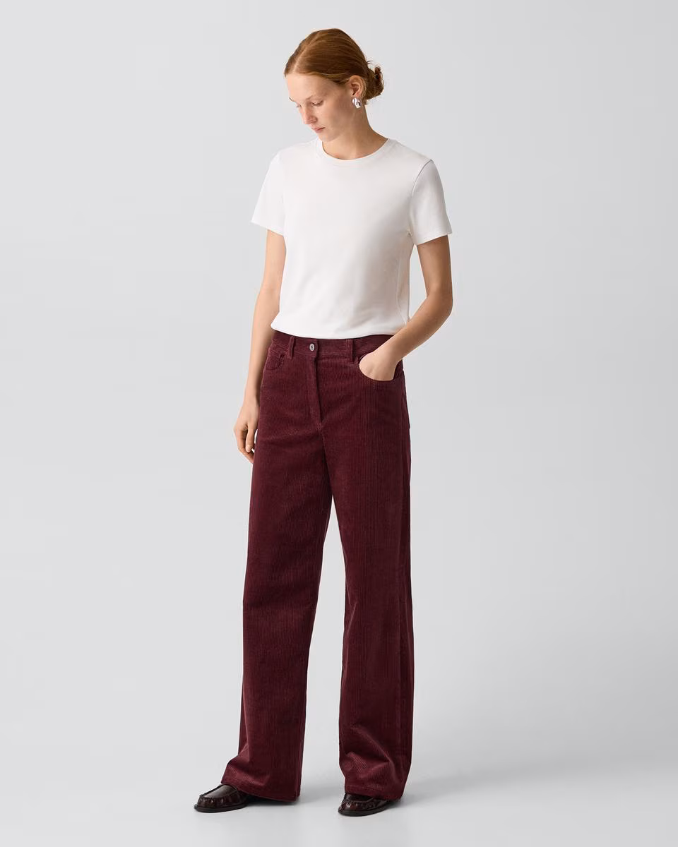 Straight-Leg Five Pocket Pant in Corduroy