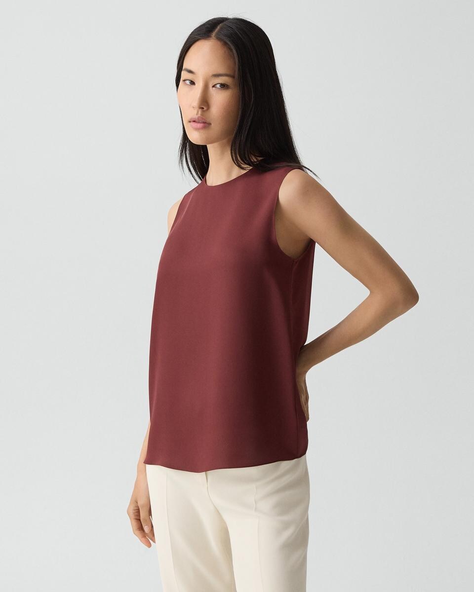 Shell Top in Silk Georgette