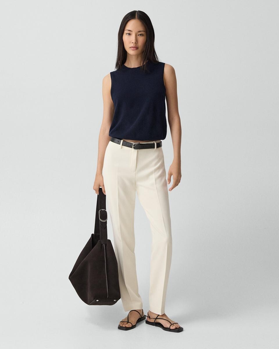 Crewneck Shell Top in Cashmere