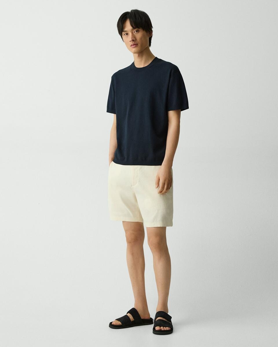 Relaxed Crewneck Tee in Cotton Light Twist