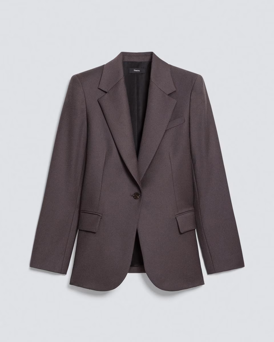 Lynnia Blazer in Sleek Flannel