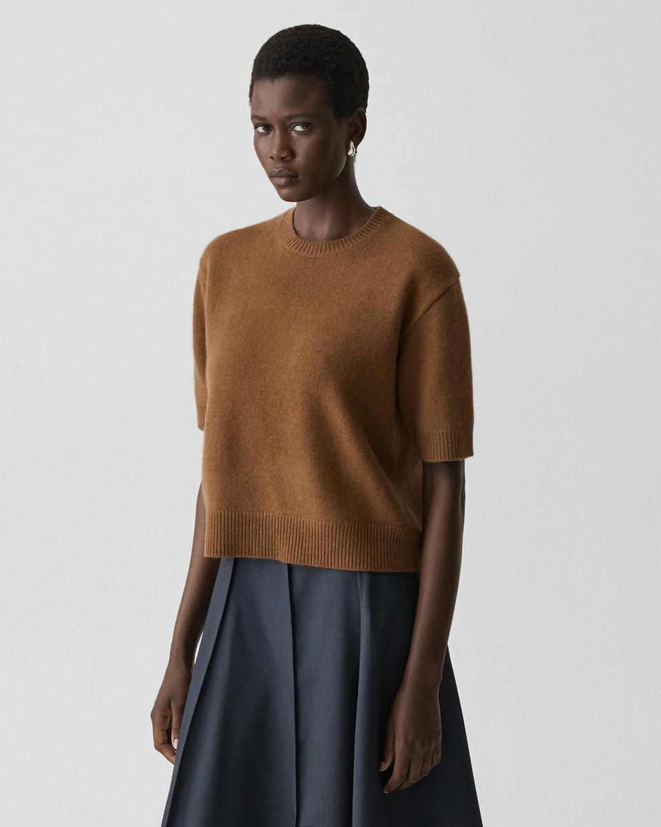 Cropped Tee in Cashmere