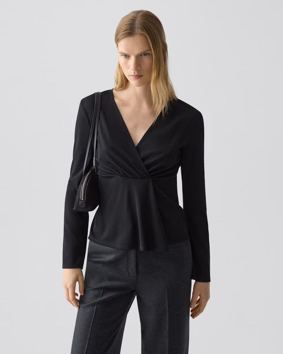 Gathered Top in Crepe Jersey