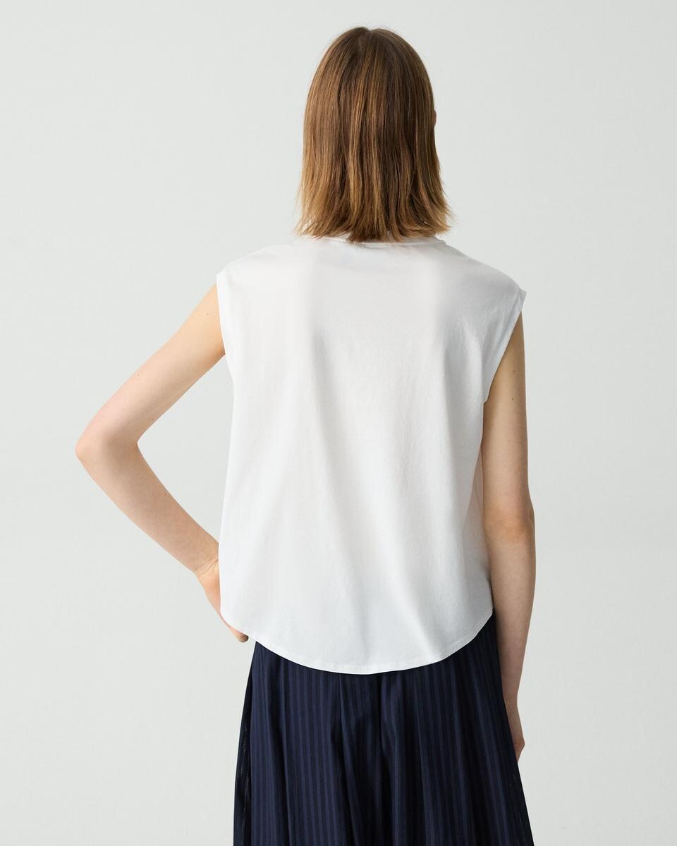 Shirttail Tank Top in Cotton