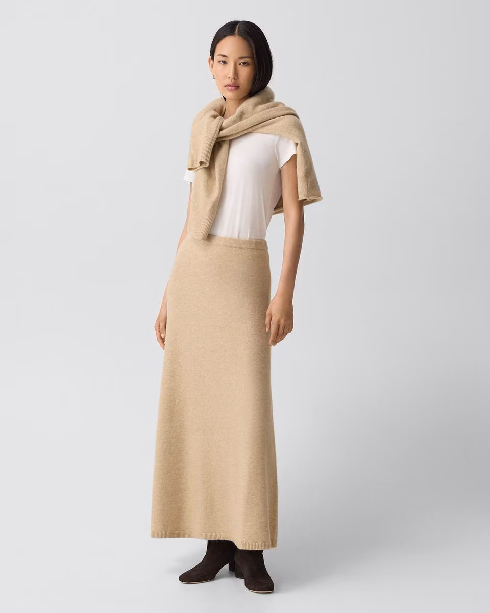 Knit Pull-On Skirt in Astor Wool