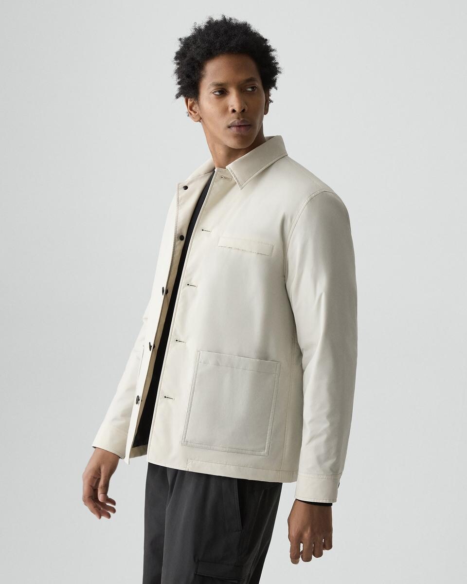 Button-Up Jacket in Motion Nylon