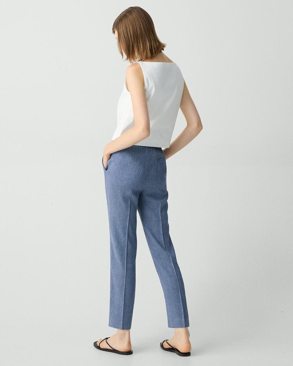 Treeca Pull-On Pant in Fluid Linen