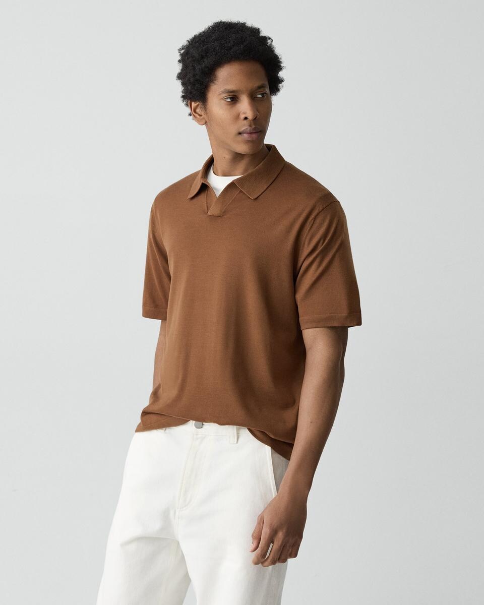 Relaxed Polo Shirt in Regal Wool