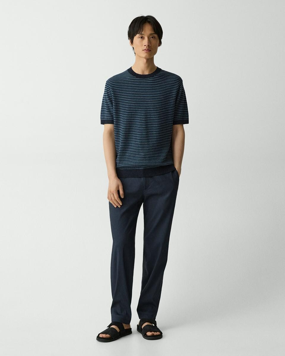 Striped Tee in Pacific Linen