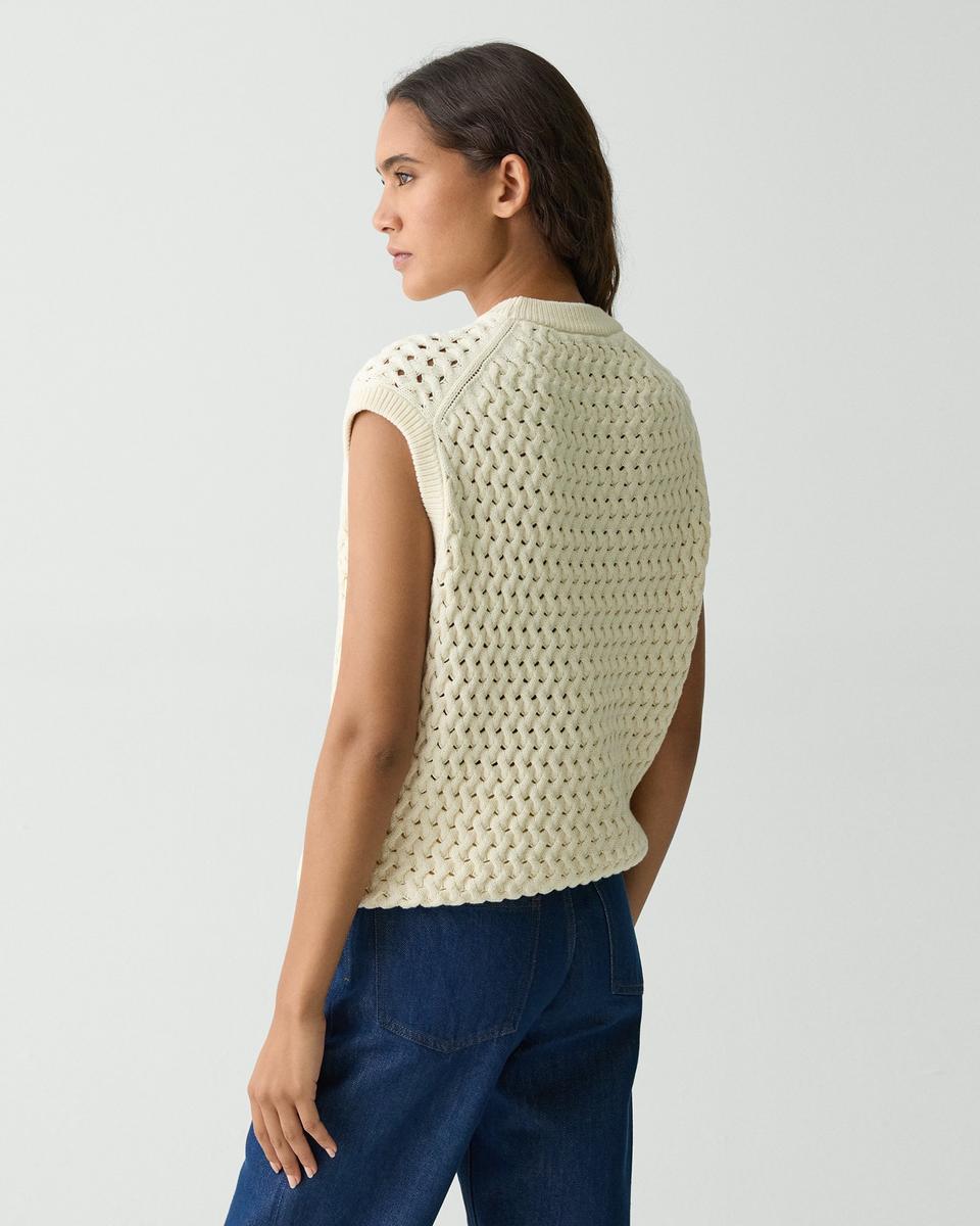 Sweater Vest in Rounded Cotton