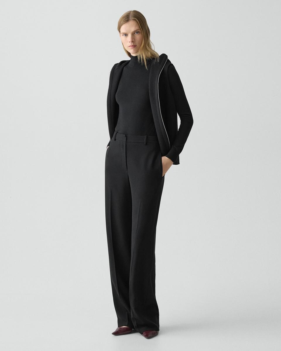 Straight Pant, 32'' in Admiral Crepe