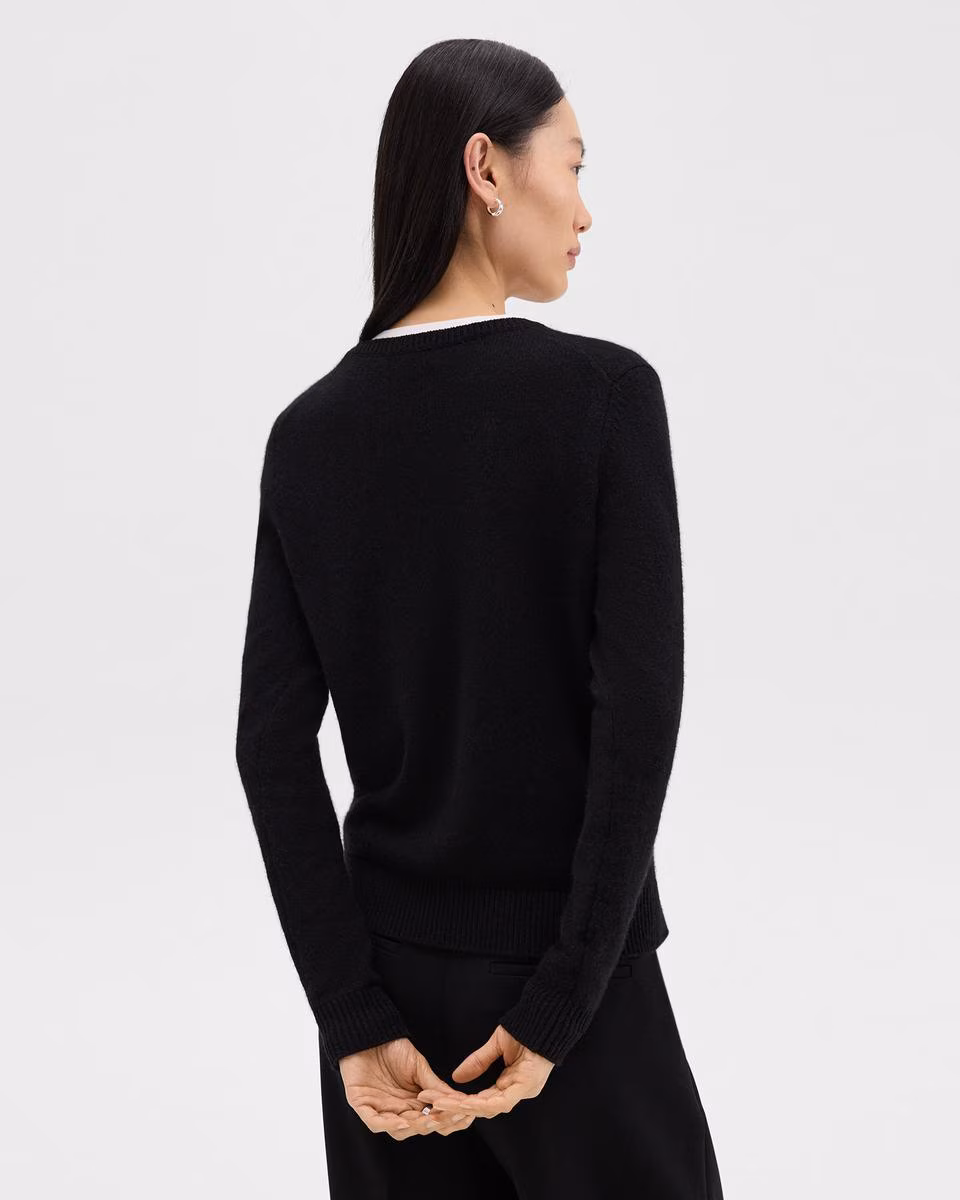 Crewneck Sweater in Feather Cashmere