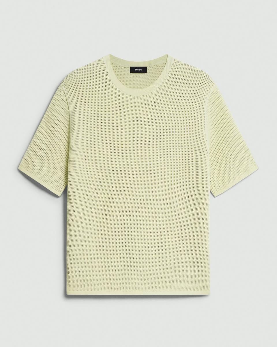 Pointelle Tee in Crepe Knit