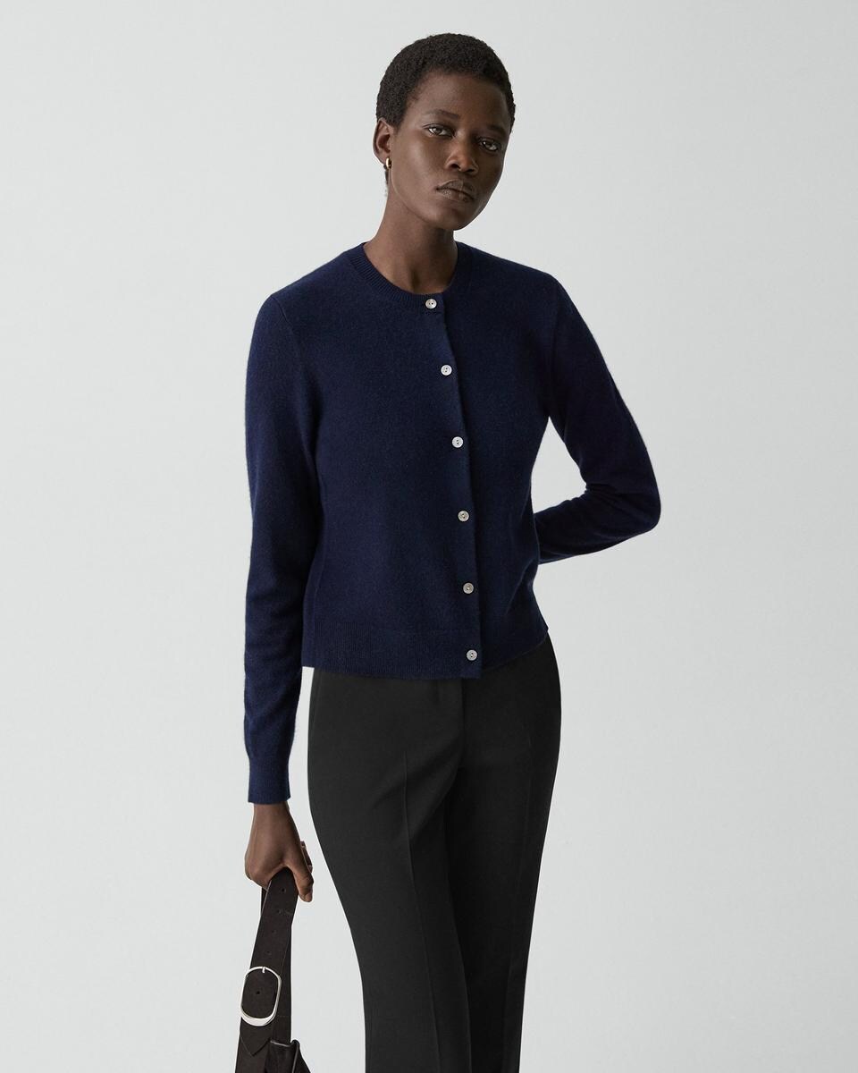 Crewneck Cardigan in Cashmere