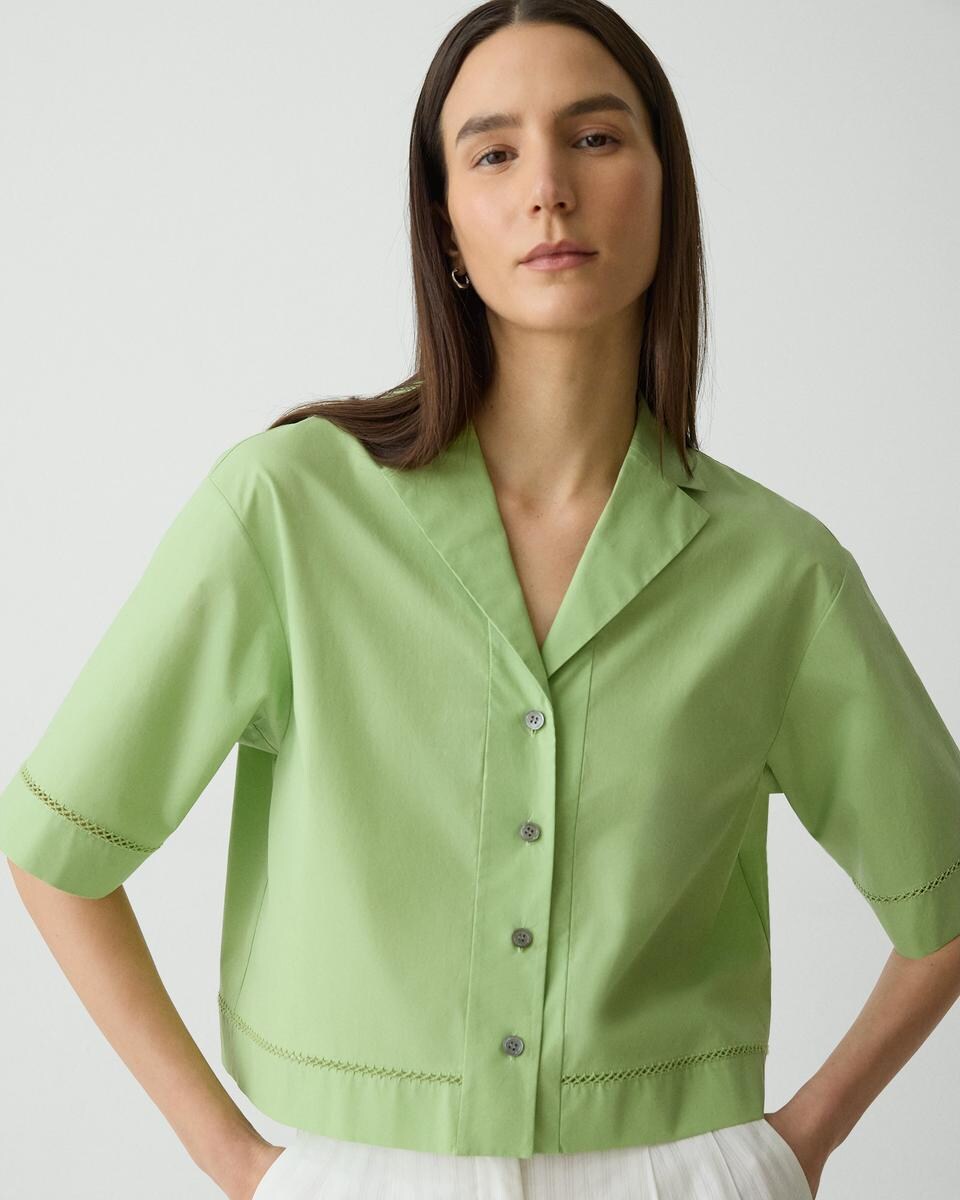 Boxy Camp Shirt in City Poplin