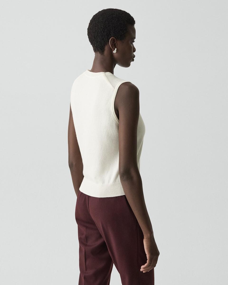 Crewneck Shell Top in Cashmere