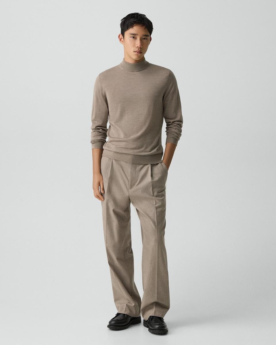 Mock Neck Sweater in Regal Wool