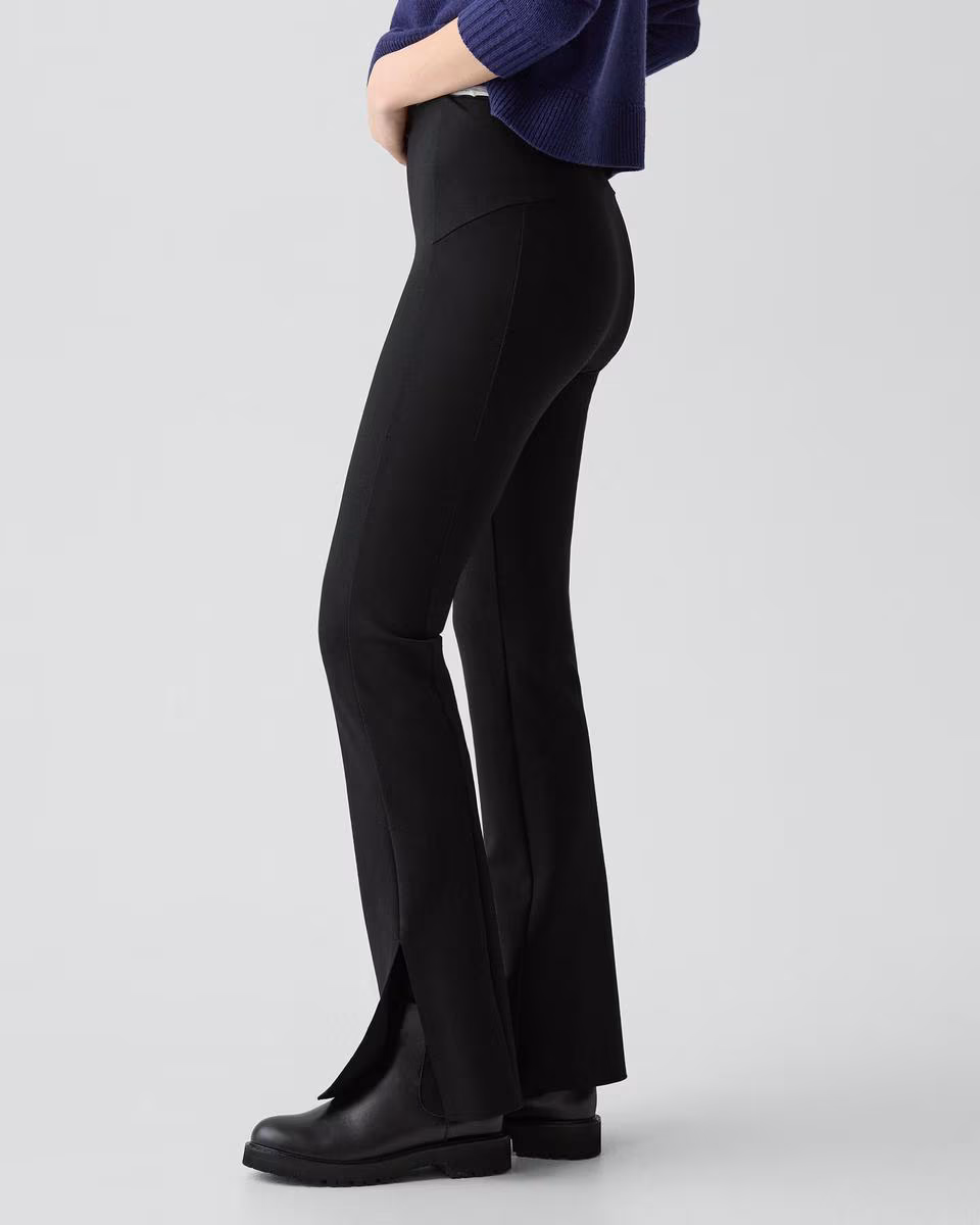 Flared Slit Legging in Motion Ponte