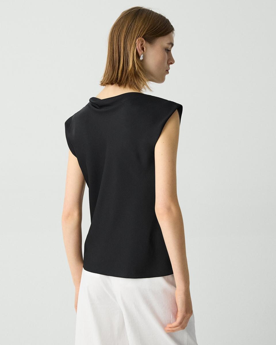 Cowl Neck Top in Silk Georgette