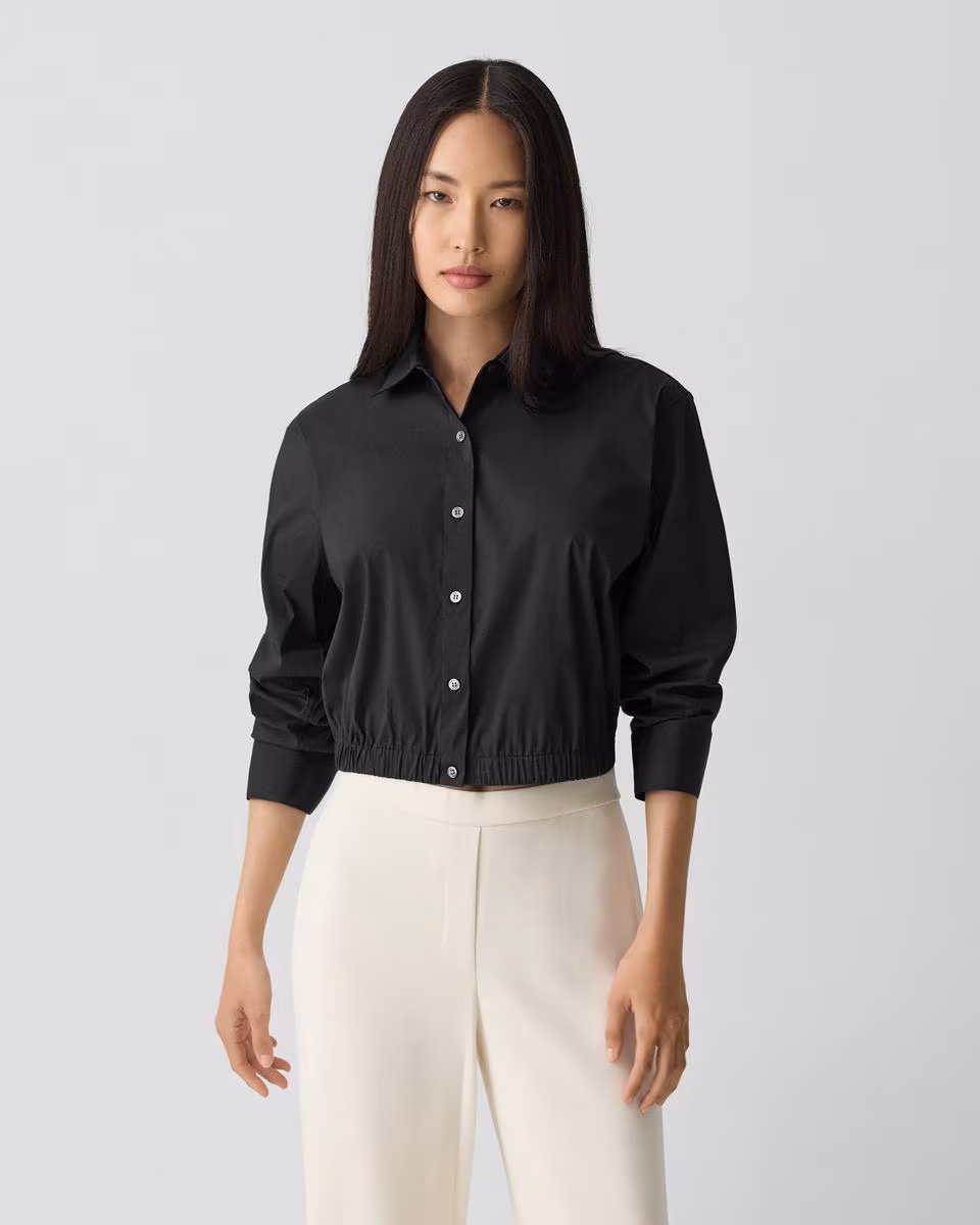 Cropped Shirt in Good Cotton