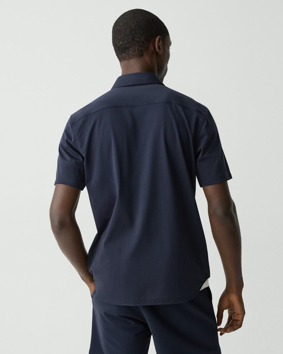 Irving Short-Sleeve Shirt in Structure Knit