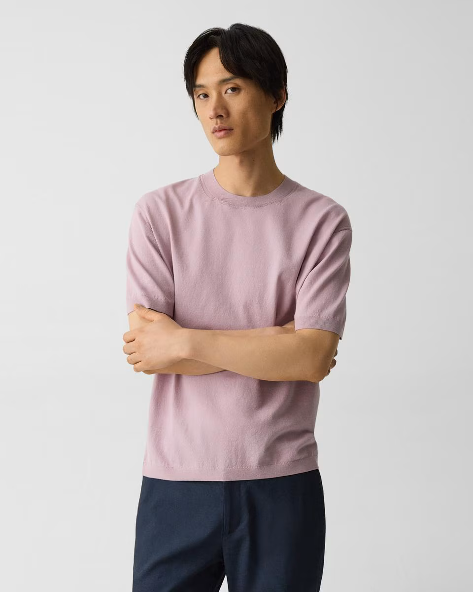 Relaxed Crewneck Tee in Cotton Light Twist