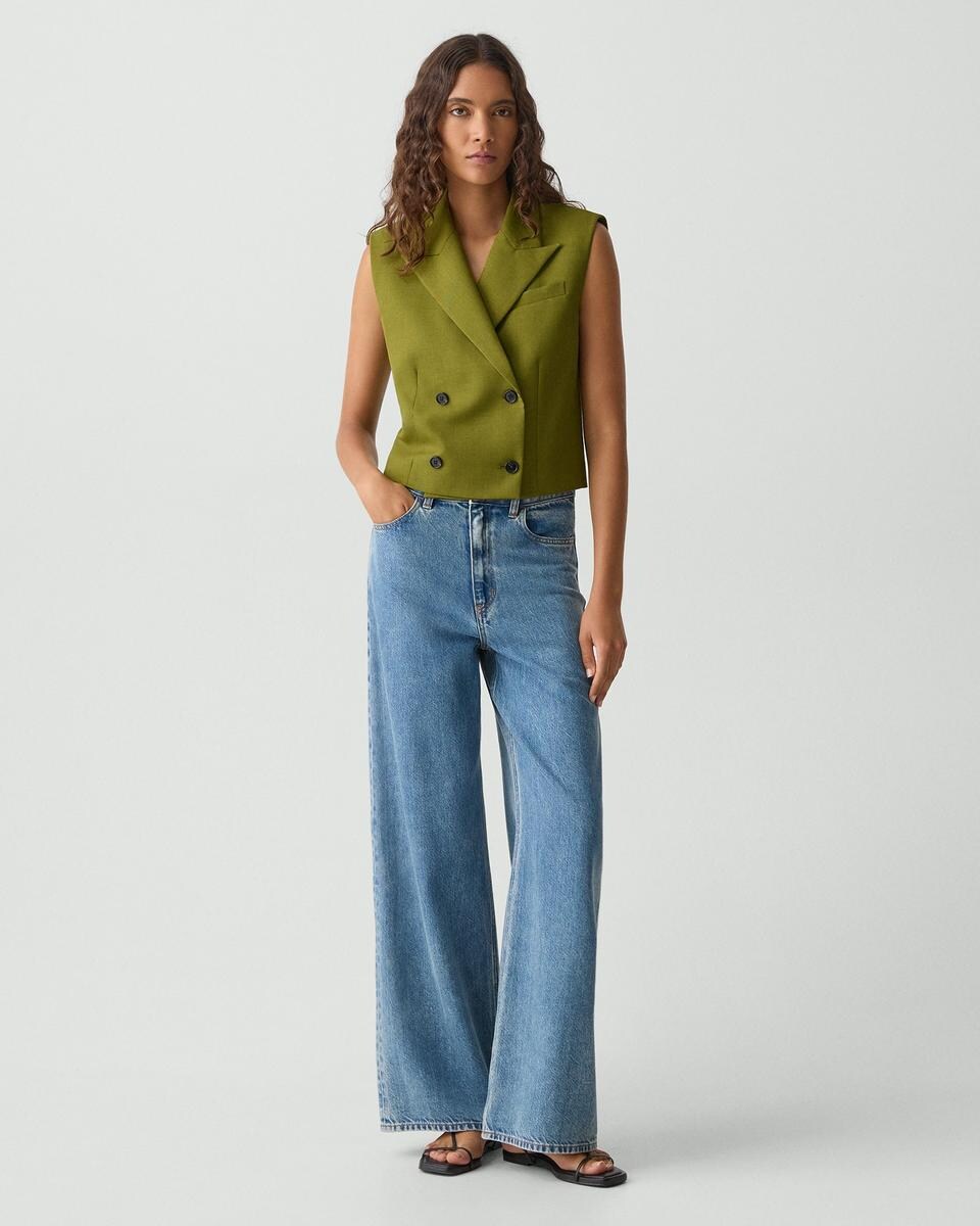 Double-Breasted Vest in City Twill