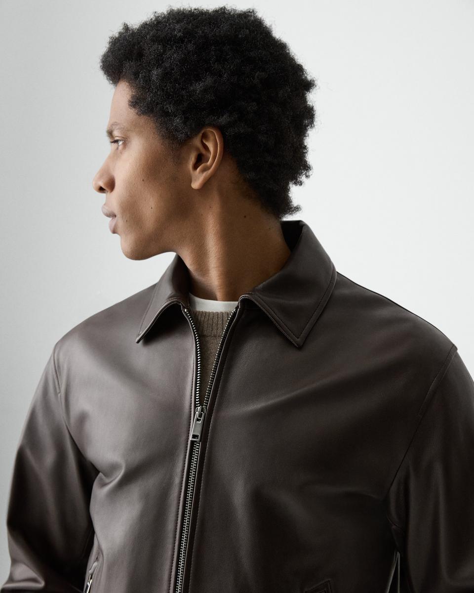 Wyatt Zip Jacket in Leather