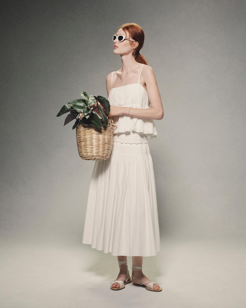 Pleated Camisole in Cotton-Blend