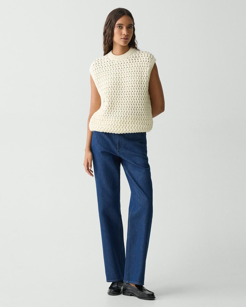 Sweater Vest in Rounded Cotton