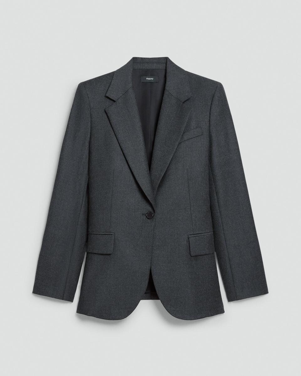 Lynnia Blazer in Sleek Flannel