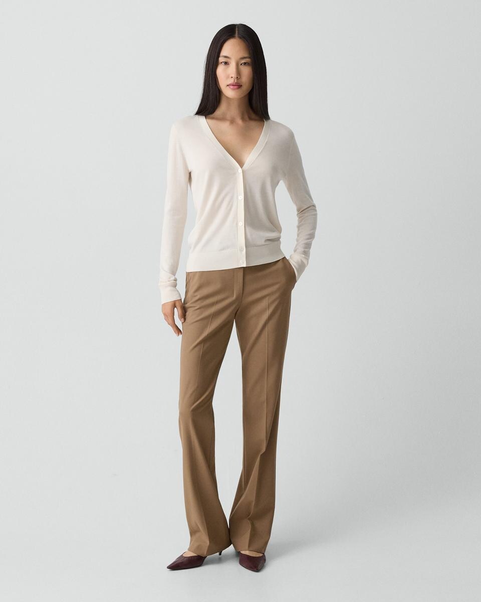 V-Neck Cardigan in Regal Wool