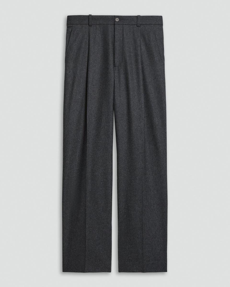 Relaxed Pleat Pant in Cashmere-Blend Flannel