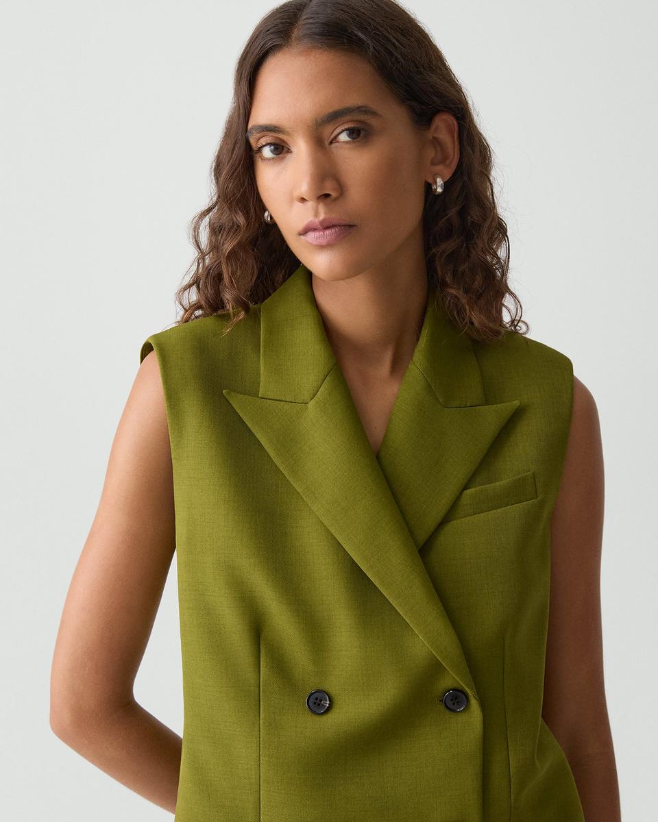 Double-Breasted Vest in City Twill