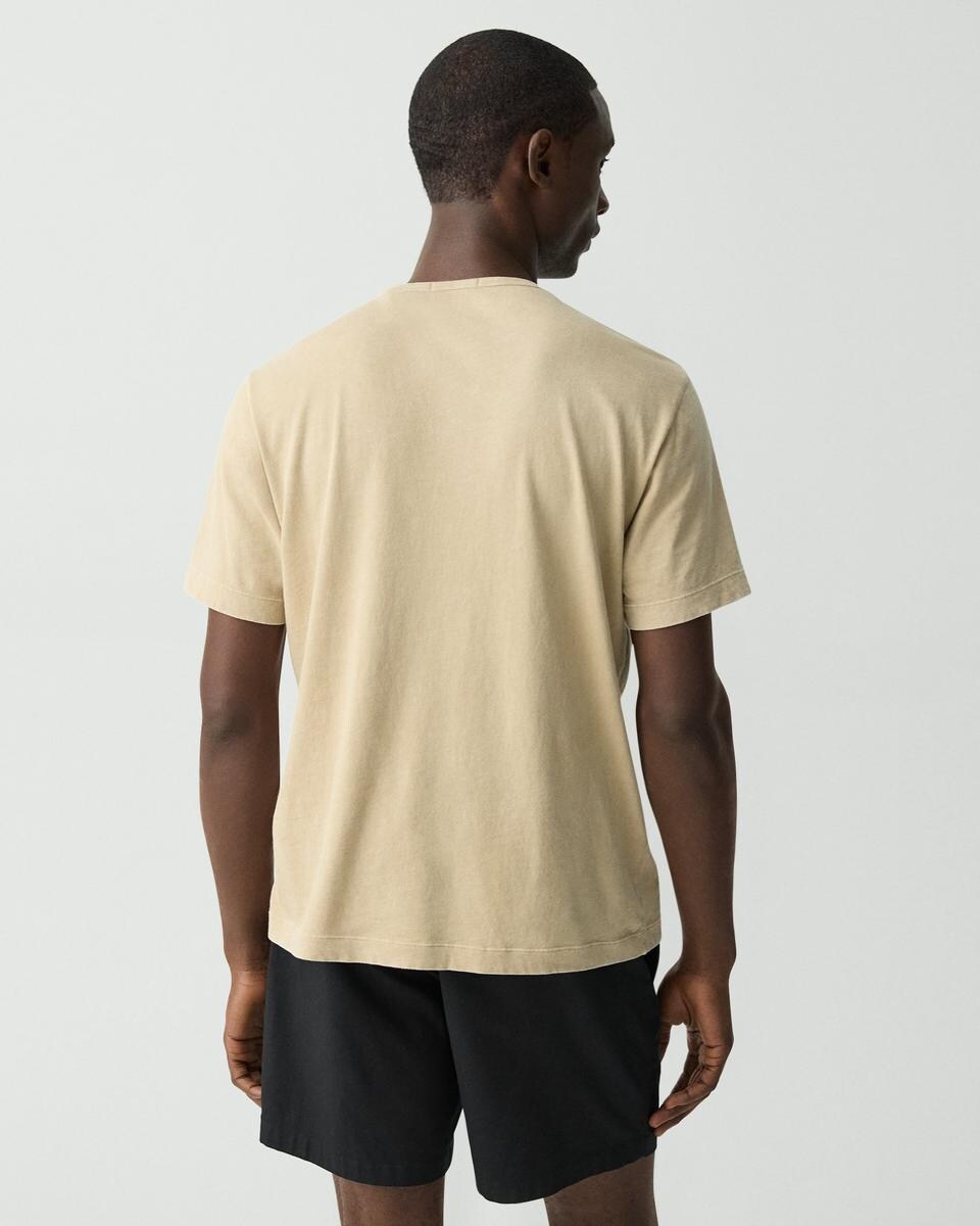 Ribbed Crewneck Tee in Fade Jersey