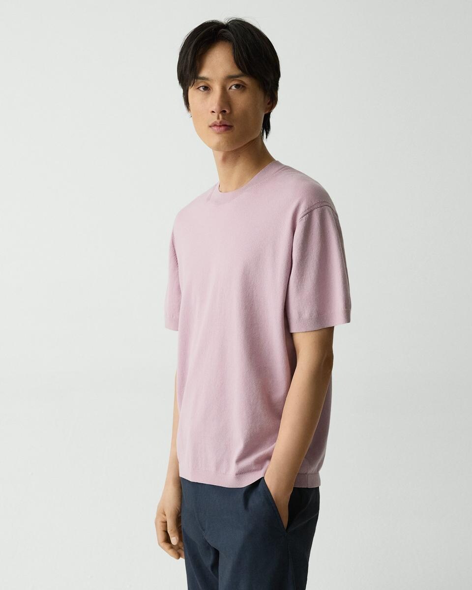 Relaxed Crewneck Tee in Cotton Light Twist